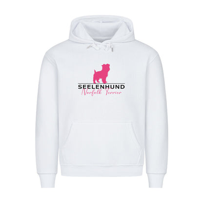 Premium Hoodie "Norfolk Terrier - Seelenhund" Weiß – hunde-shirt.de