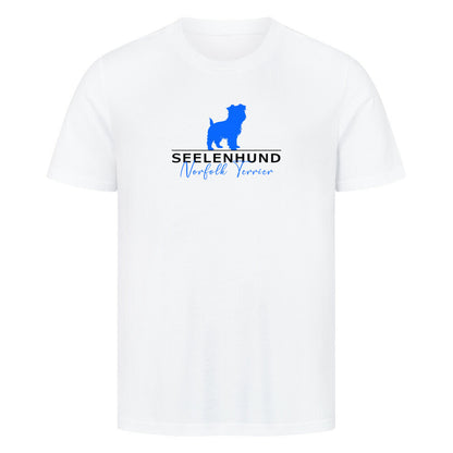 Premium T-Shirt "Norfolk Terrier - Seelenhund" Weiß – hunde-shirt.de