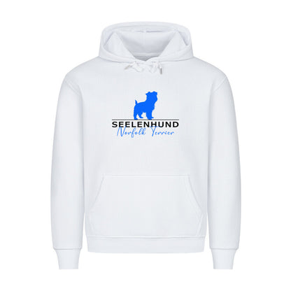 Premium Hoodie "Norfolk Terrier - Seelenhund" Weiß – hunde-shirt.de