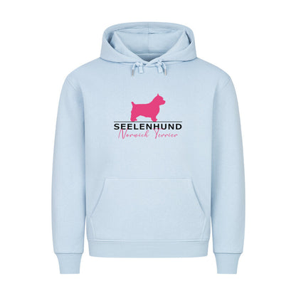 Premium Hoodie "Norwich Terrier - Seelenhund" Babyblau – hunde-shirt.de