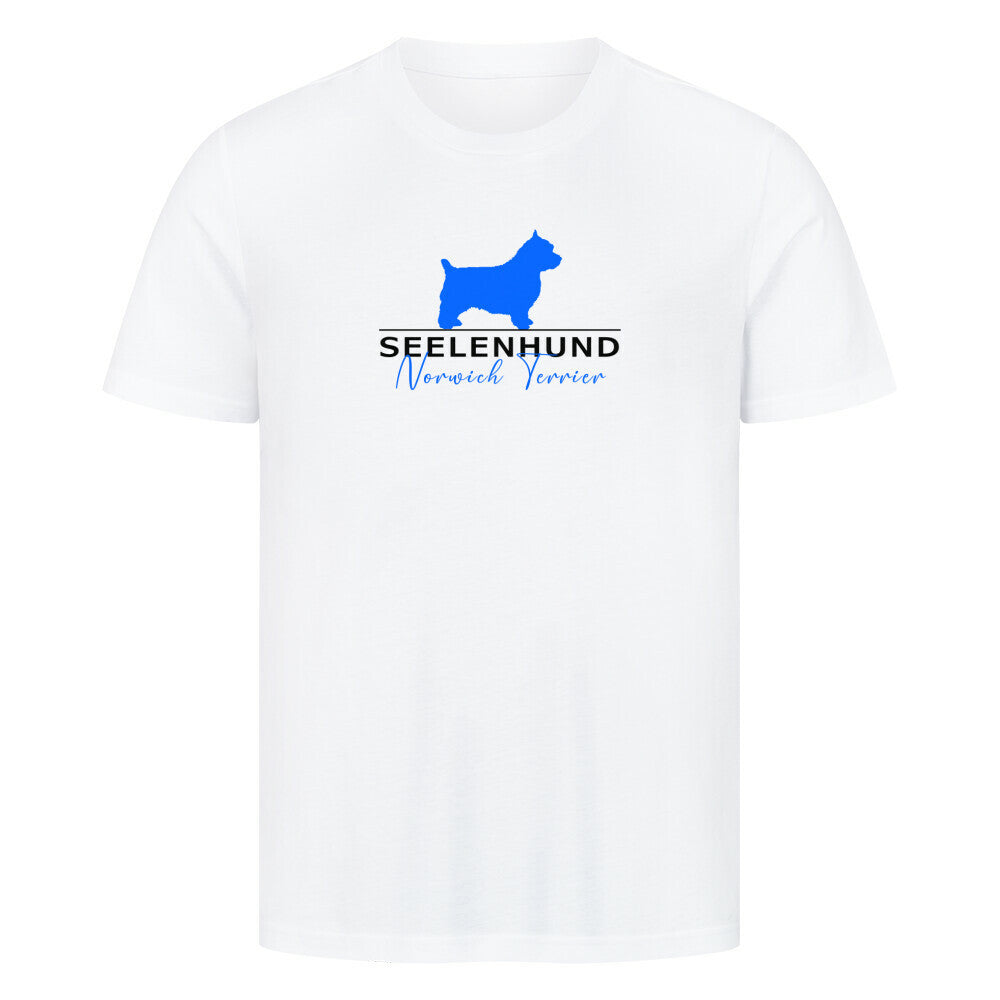Premium T-Shirt "Norwich Terrier - Seelenhund" Weiß – hunde-shirt.de