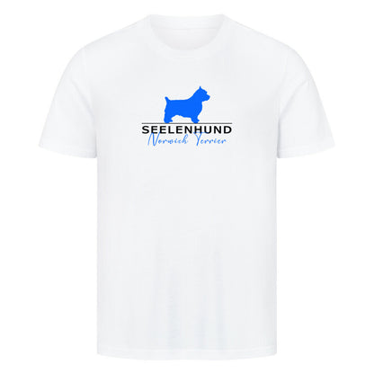 Premium T-Shirt "Norwich Terrier - Seelenhund" Weiß – hunde-shirt.de