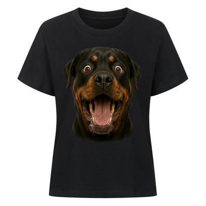 Premium Damen-Shirt "Rottweiler - WOW" Schwarz – hunde-shirt.de