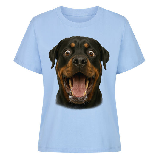 Premium Damen-Shirt "Rottweiler - WOW" Sky Blue – hunde-shirt.de