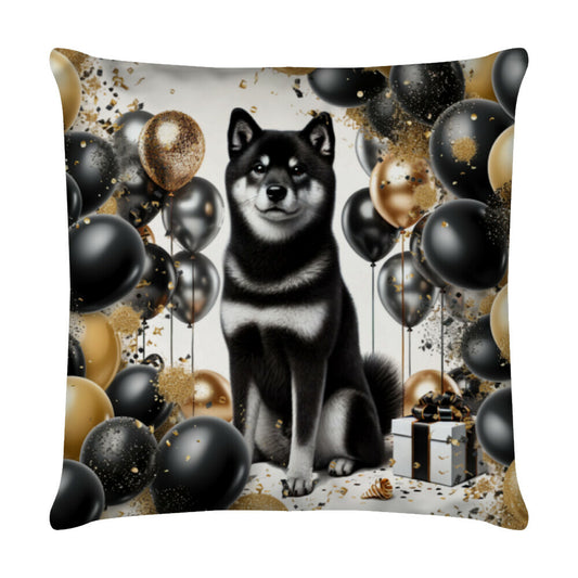 Kissen "Shiba Inu - Geburtstag" Weiß – hunde-shirt.de