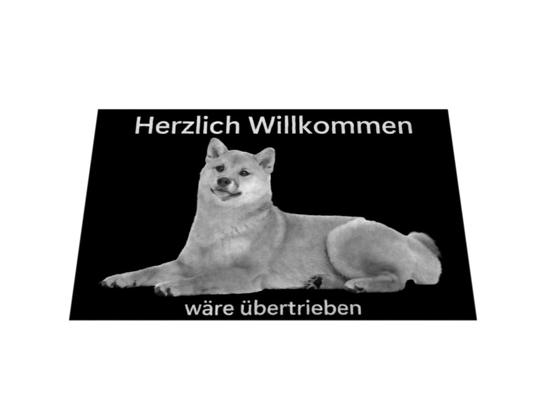 Fußmatte "Shiba Inu - Übertrieben... II" – hunde-shirt.de
