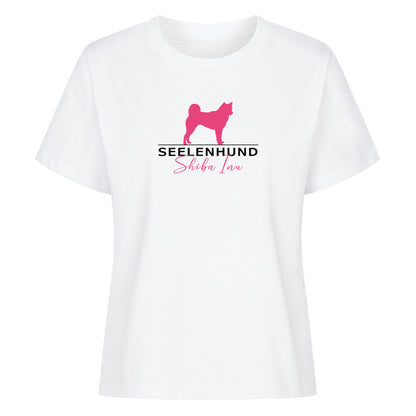 Premium Damen-Shirt "Shiba Inu - Seelenhund" Weiß – hunde-shirt.de