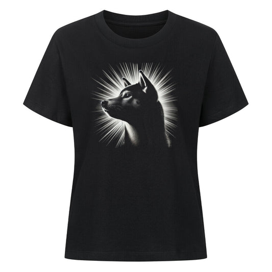 Premium Damen-Shirt "Shiba Inu - Shine" Schwarz – hunde-shirt.de