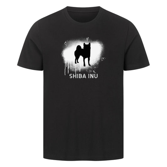 Premium T-Shirt "Shiba Inu - Brush" Schwarz – hunde-shirt.de