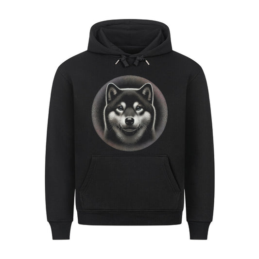 Premium Hoodie "Shiba Inu - Bright II" Schwarz – hunde-shirt.de