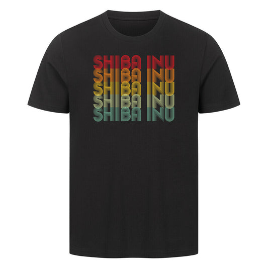 Premium T-Shirt "Shiba Inu - RETRO" Schwarz – hunde-shirt.de
