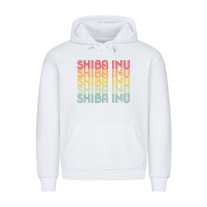 Premium Hoodie "Shiba Inu - RETRO" Weiß – hunde-shirt.de