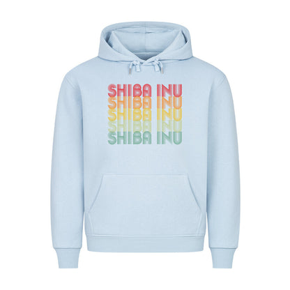 Premium Hoodie "Shiba Inu - RETRO" Babyblau – hunde-shirt.de
