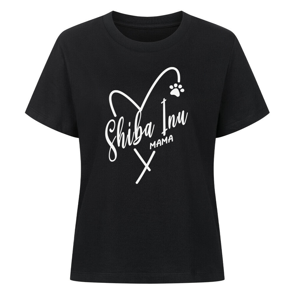 Premium Damen-Shirt "Shiba Inu - Mama" Schwarz – hunde-shirt.de