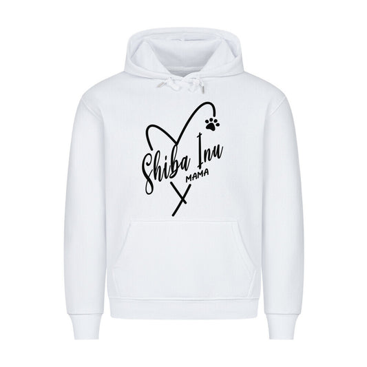 Premium Hoodie "Shiba Inu - Mama" Weiß – hunde-shirt.de
