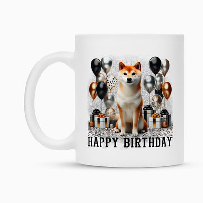 Tasse "Shiba Inu - Happy Birthday" – hunde-shirt.de