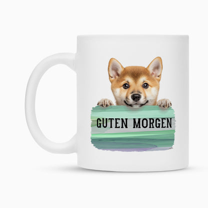 Tasse "Shiba Inu - Guten Morgen" – hunde-shirt.de