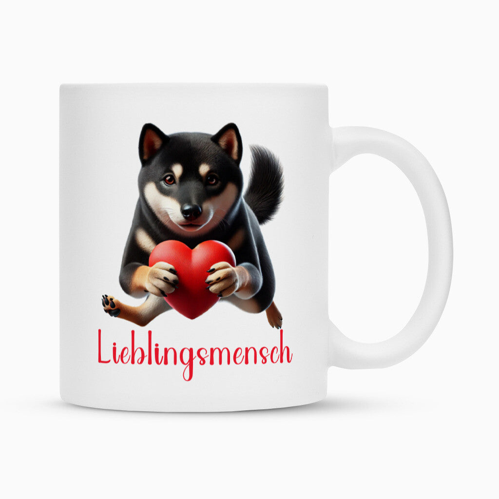 Tasse "Shiba Inu - Lieblingsmensch II" Weiß – hunde-shirt.de