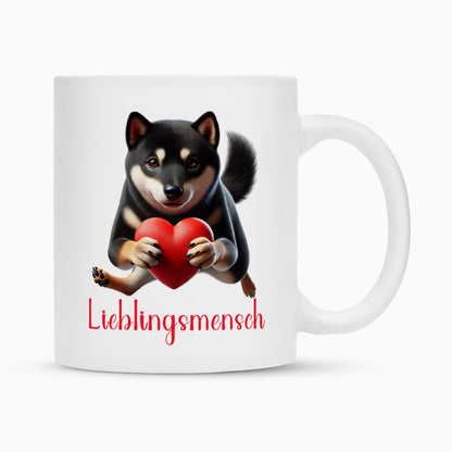 Tasse "Shiba Inu - Lieblingsmensch II" Weiß – hunde-shirt.de
