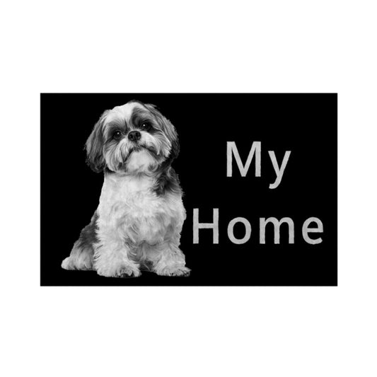 Fußmatte "Shih Tzu - My Home" Weiß – hunde-shirt.de