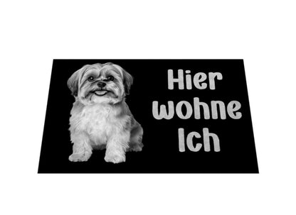 Fußmatte "Shih Tzu - Hier wohne Ich" – hunde-shirt.de