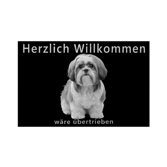 Fußmatte "Shih Tzu - Übertrieben" Weiß – hunde-shirt.de