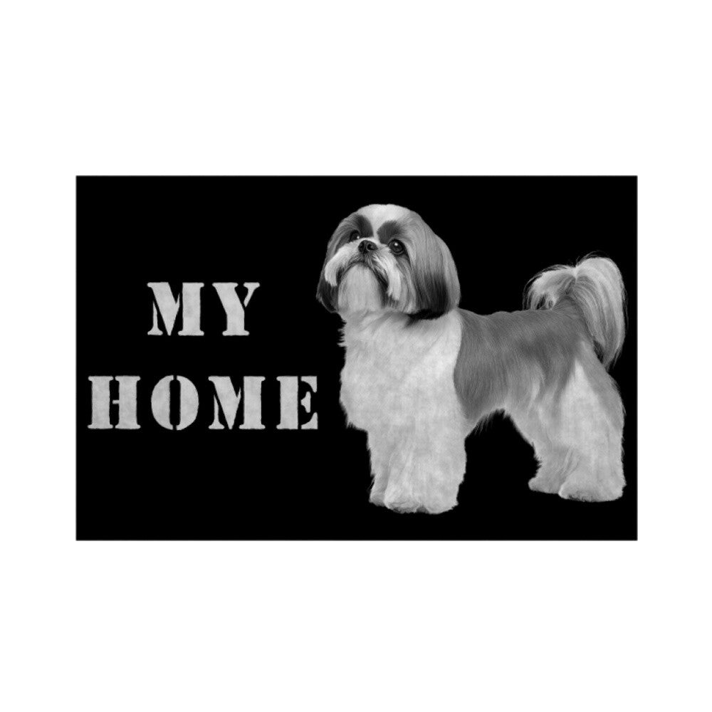 Fußmatte "Shih Tzu - MY HOME" Weiß – hunde-shirt.de