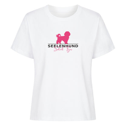 Premium Damen-Shirt "Shih Tzu - Seelenhund" Weiß – hunde-shirt.de