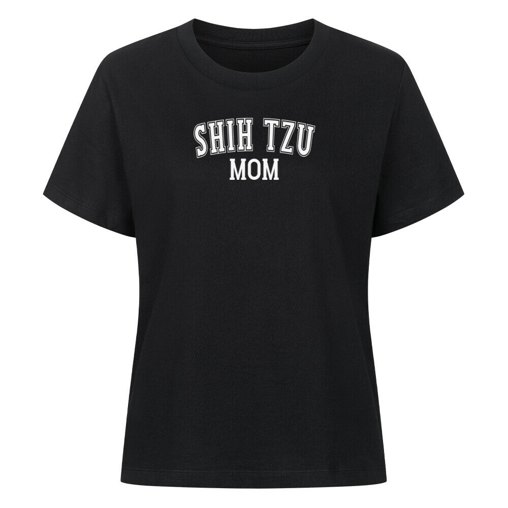 Premium Damen-Shirt "Shih Tzu - MOM" Schwarz – hunde-shirt.de