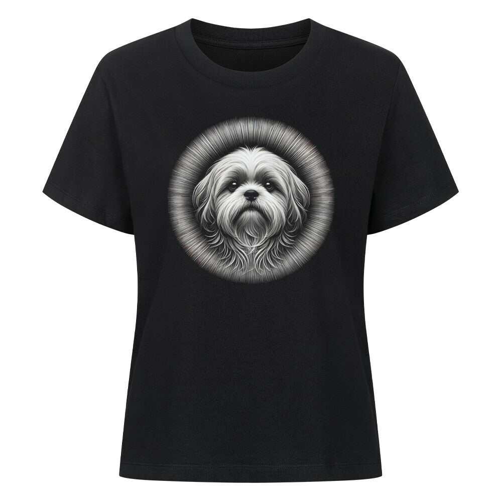 Premium Damen-Shirt "Shih Tzu - Shine" Schwarz – hunde-shirt.de