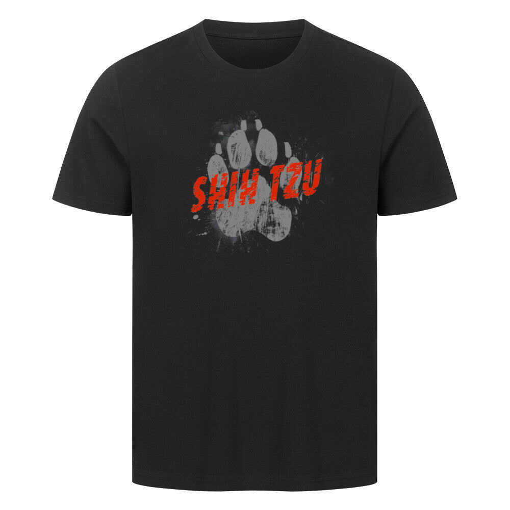 Premium T-Shirt "Shih Tzu - PAW" Schwarz – hunde-shirt.de