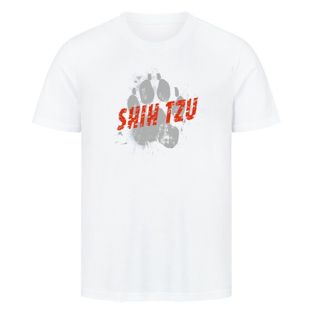 Premium T-Shirt "Shih Tzu - PAW" Weiß – hunde-shirt.de