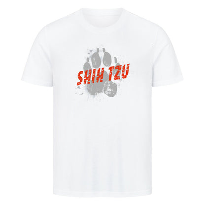 Premium T-Shirt "Shih Tzu - PAW" Weiß – hunde-shirt.de