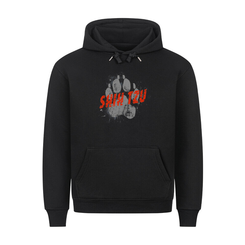 Premium Hoodie "Shih Tzu - PAW" Schwarz – hunde-shirt.de