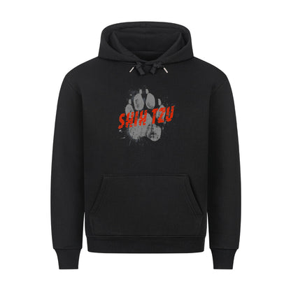 Premium Hoodie "Shih Tzu - PAW" Schwarz – hunde-shirt.de