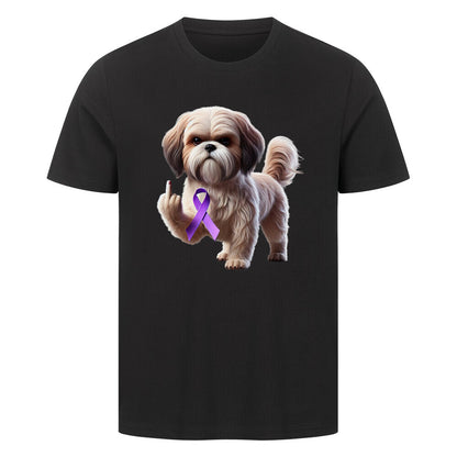 Premium T-Shirt "Shih Tzu - Fuck Cancer" Schwarz – hunde-shirt.de