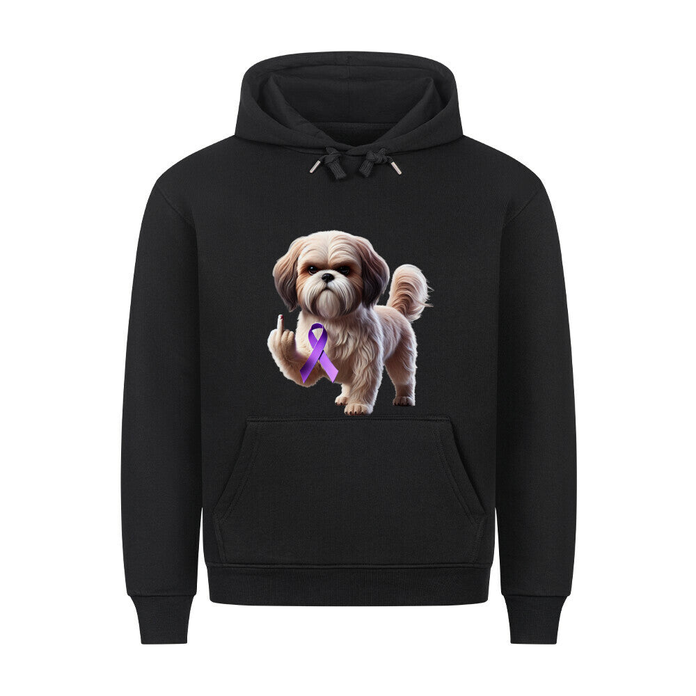 Premium Hoodie "Shih Tzu - Fuck Cancer" Schwarz – hunde-shirt.de