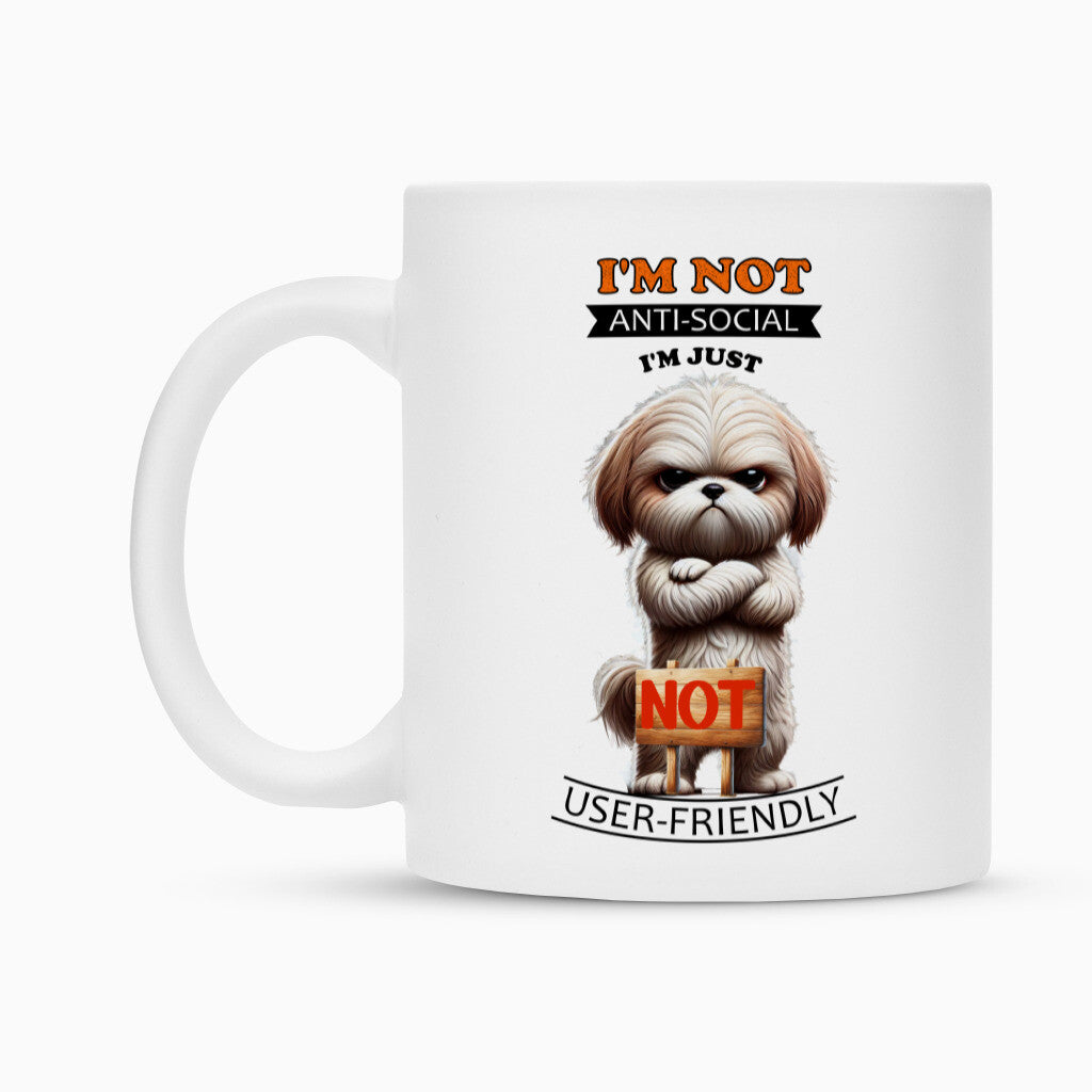 Tasse "Shih Tzu - Anti-Social" – hunde-shirt.de