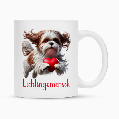 Tasse "Shih Tzu - Lieblingsmensch" Weiß – hunde-shirt.de