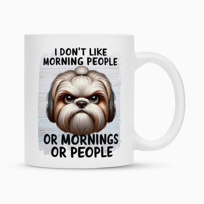 Tasse "Shih Tzu - Morning People" Weiß – hunde-shirt.de