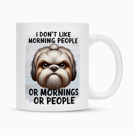 Tasse "Shih Tzu - Morning People" Weiß – hunde-shirt.de