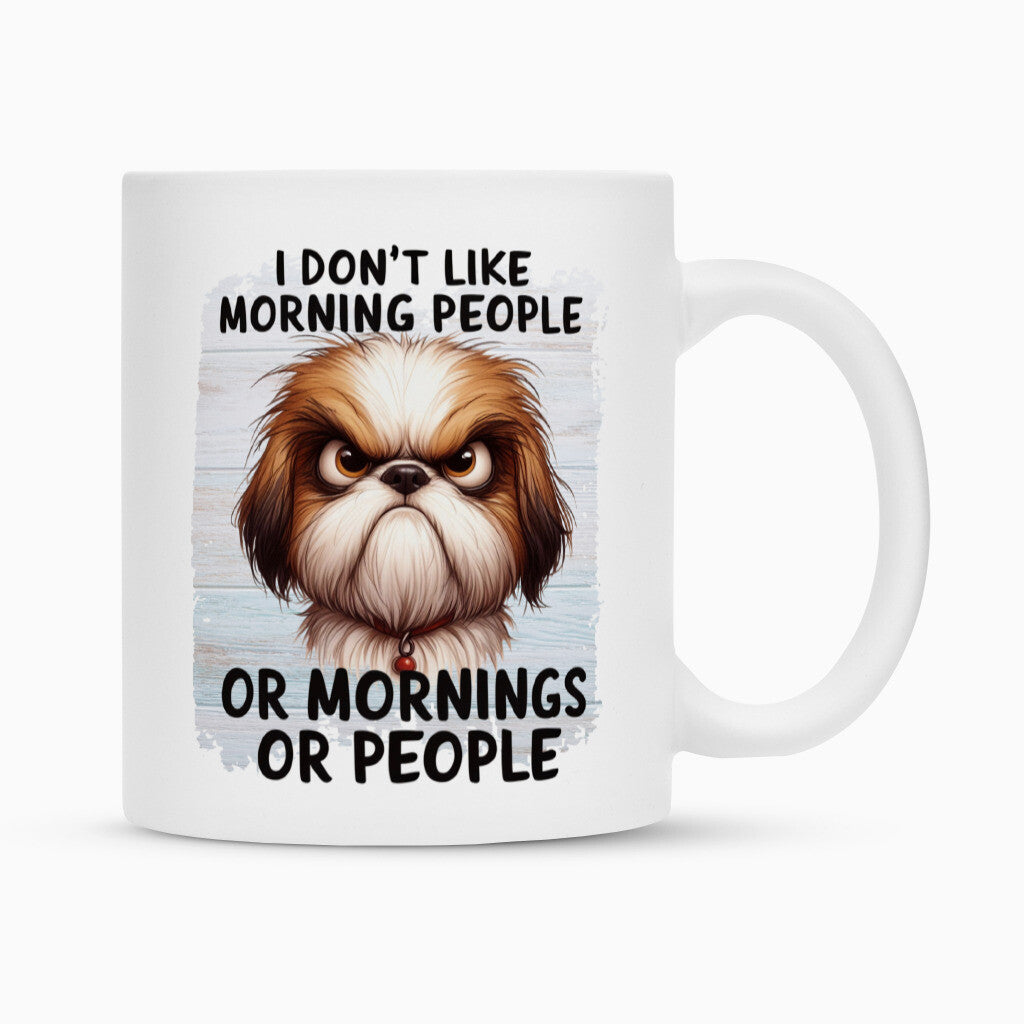 Tasse "Shih Tzu - Morning People II" Weiß – hunde-shirt.de