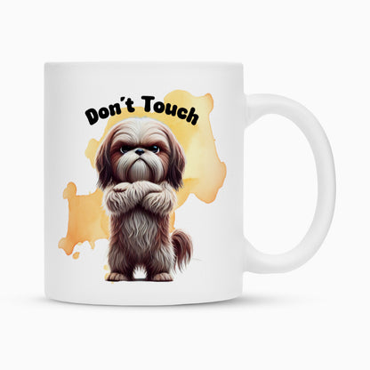 Tasse "Shih Tzu - Don´t touch" Weiß – hunde-shirt.de