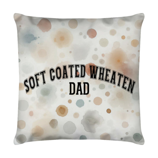 Kissen "Soft Coated Wheaten - DAD" Weiß – hunde-shirt.de