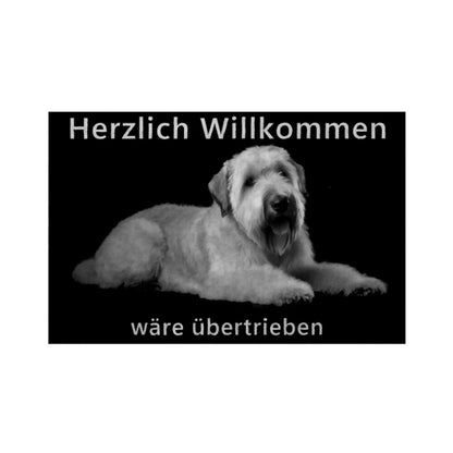 Fußmatte "Soft Coated Wheaten - Übertrieben" Weiß – hunde-shirt.de