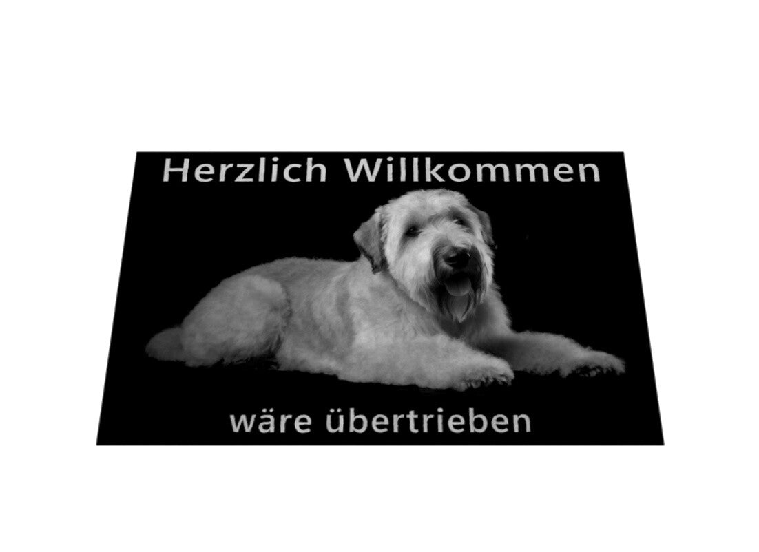 Fußmatte "Soft Coated Wheaten - Übertrieben" – hunde-shirt.de