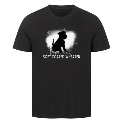 Premium T-Shirt "Soft Coated - Brush" Schwarz – hunde-shirt.de