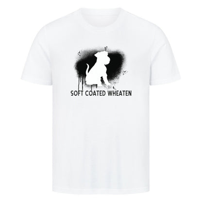 Premium T-Shirt "Soft Coated - Brush" Weiß – hunde-shirt.de