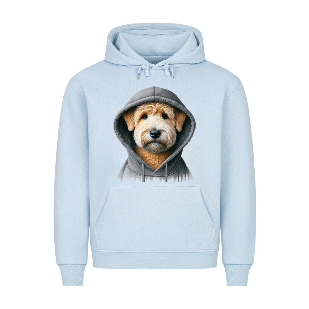 Premium Hoodie "Soft Coated - Hooded" Babyblau – hunde-shirt.de