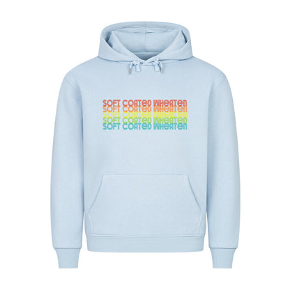 Premium Hoodie "Soft Coated - RETRO" Babyblau – hunde-shirt.de